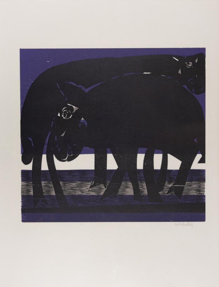 HÄNGEBAUCHSCHWEIN 1961 / TIEFEBENE 1964