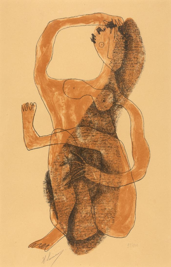 FEMME ASSISE À LA JAMBE LEVÉE