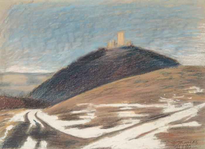 LANDSCHAFT MIT BURGRUINE (EIFEL)