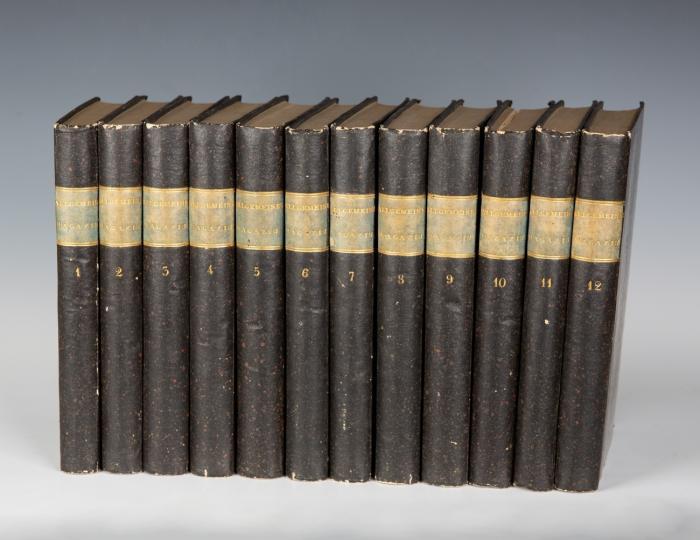 Allgemeines Magazin der Natur, Kunst und Wissenschaften. [Hrsg. v. J. Dan. Titius].  Mischaufl. 12 Tle. in 12 Bdn. (alles).