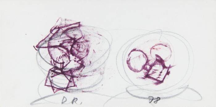 Dieter Roth. Ohne Titel. 1978. Bleistift und Aquarell, monogrammiert.