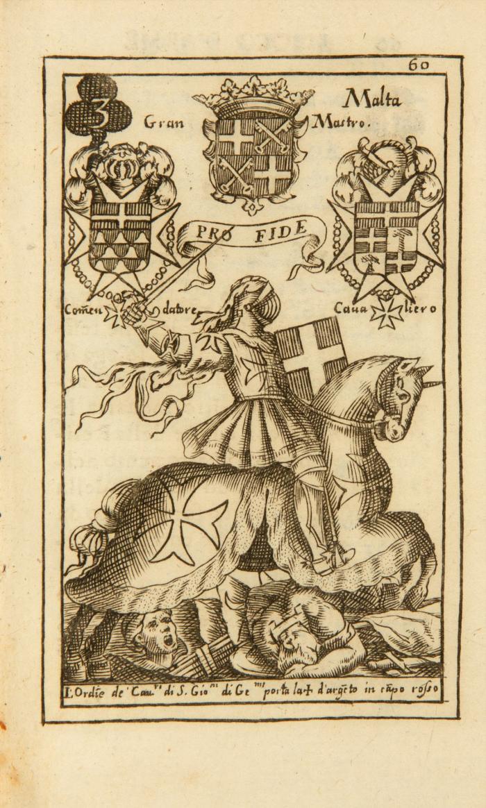 Giuoco d'arme dei sovrani, e degli stati d'Europa. Per apprender l'arme, la geografia, e la storia loro curiosa. Tradotto dal Francese in Italiano, & accresciuto di molte notizie necessarie per la perfetta cognizion della storia da Bernardo Giustiniani.