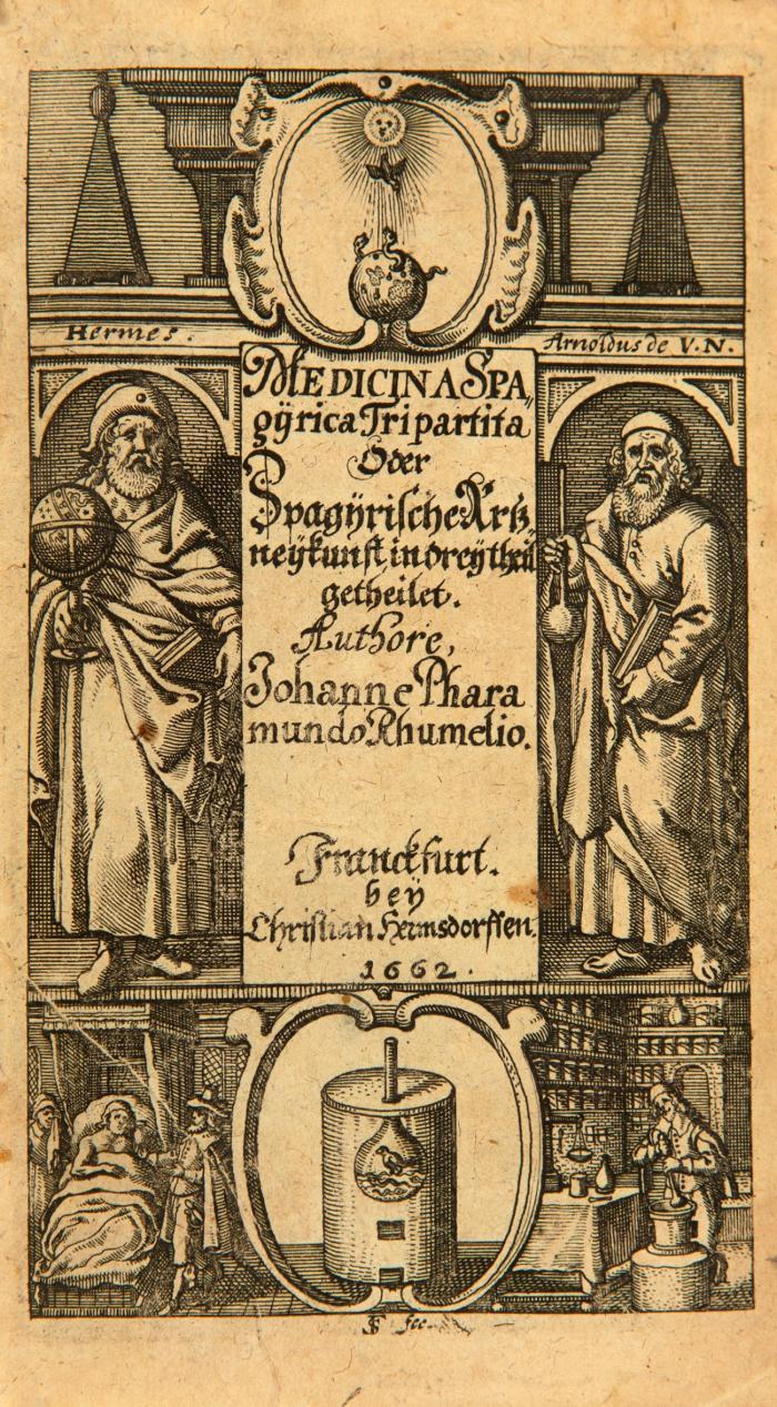 Sammelband mit drei Glaubensschriften verschiedener Autoren. 
1) Spener, Philipp Jakob: Pia desideria: oder hertzliches Verlangen, nach gottgefälliger Besserung der wahren evangelischen Kirchen ... Frankfurt am Main: Zunner 1676. 12 Bll., 344 SS., 6 Bll., 2 w. Bll. - VD17 1:079384T.
2) Hall, Joseph: Autarkeia, oder Vergnügung: Allen Himmelsbegierigen, die rechte Vergnügligheit in Gott suchenden Christen ... übersetzt durch Joh. Martin Schlumpfen. Winterthur u. Basel: Meyer 1666. 11 Bll., 224 SS., 7 Bll., 1 w. Bl. - VD17 39:152172A.
3) Baxter, Richard: Die Stim[m] Gottes, welche die Sünder zur Busse beruft: oder Gottselige Gedancken über den II. vers des 33. Cap. des H. Propheten Ezchiels ... Basel: Joh. König und J. Bertsche (Druck) 1674. 12 Bll., 296 SS., 2 Bll. - VD17 39:154411D.