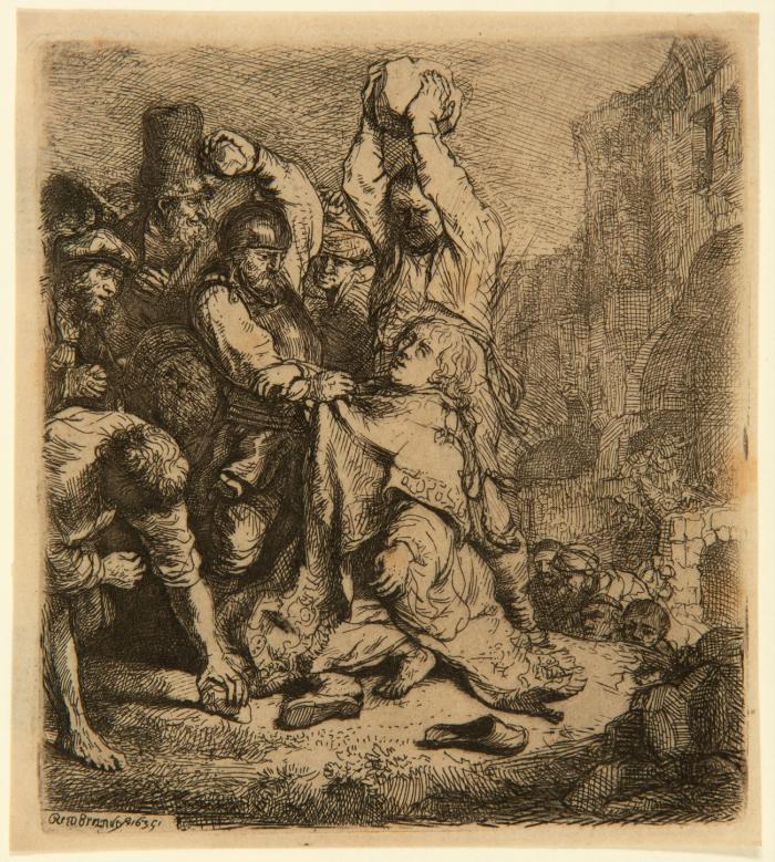 Die Steinigung des heiligen Stephanus.