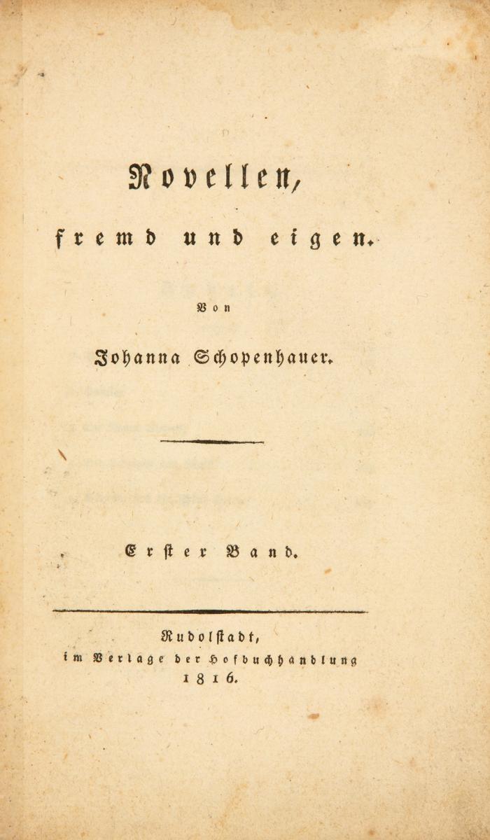 Novellen, fremd und eigen. Erster Band (Alles Erschienene).