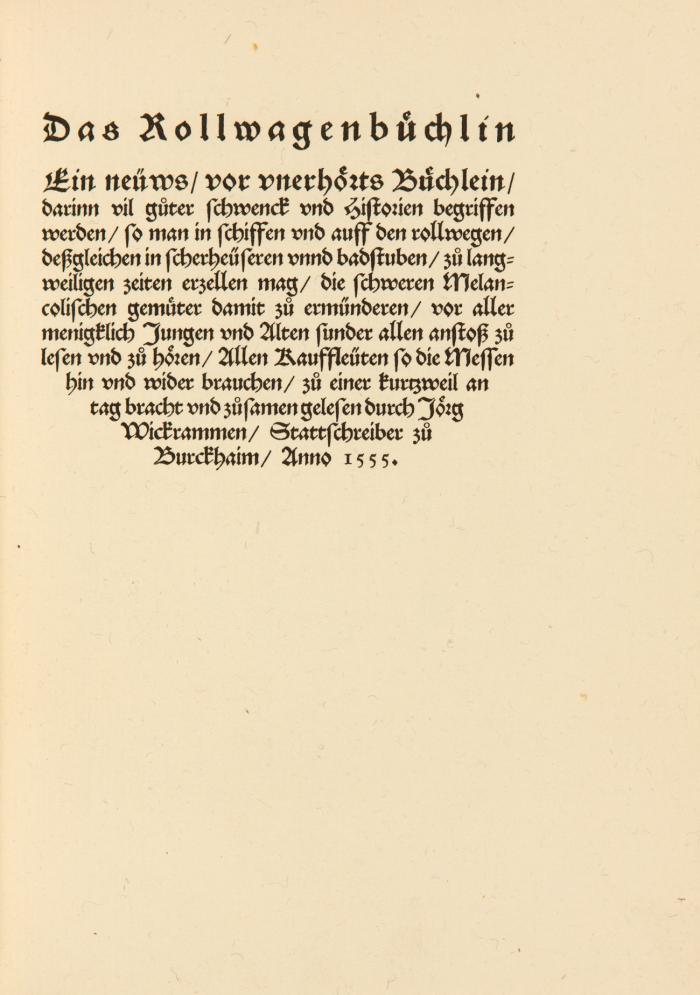 Das Rollwagenbüchlein.