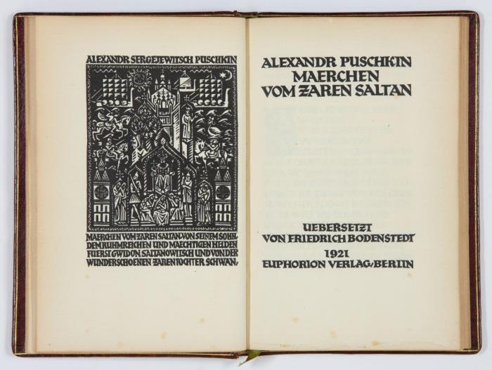 Maerchen vom Zaren Saltan. Uebersetzt von Friedrich Bodenstedt.