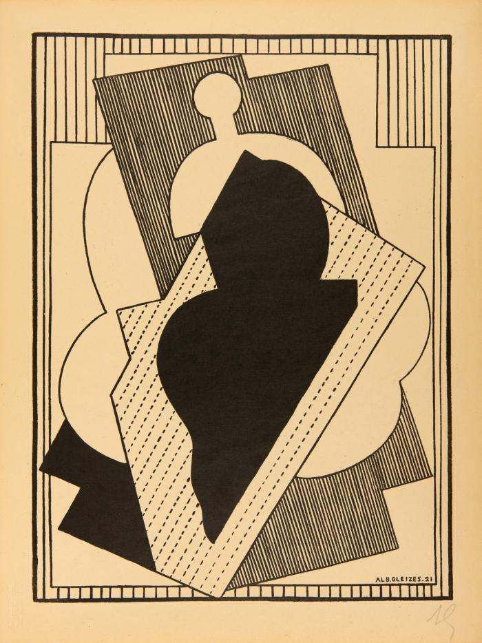 COMPOSITION CUBISTE (CENTRE NOIR, AUS: DIE SCHAFFENDEN)