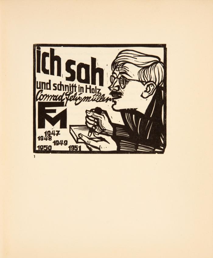 Ich sah und schnitt in Holz.