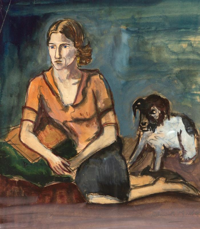 JUNGE FRAU MIT HUND