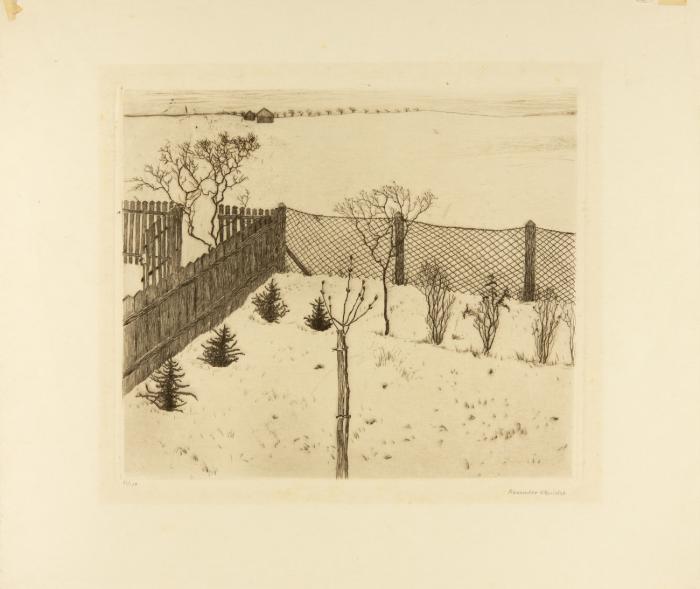 Garten im Schnee