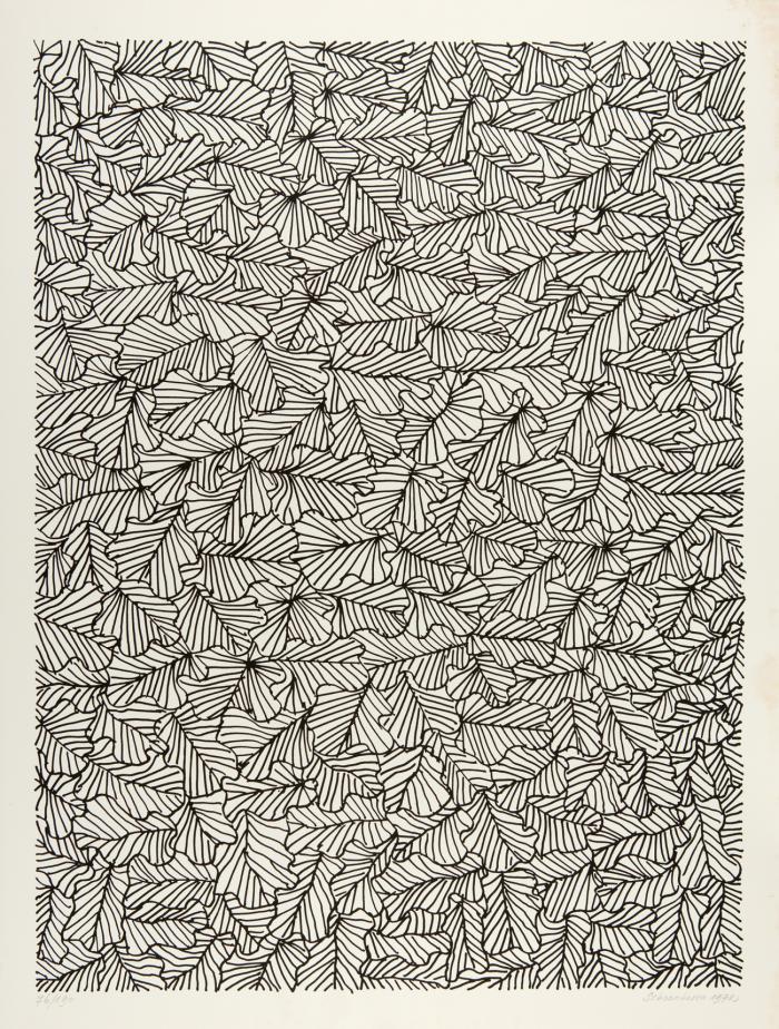 OHNE TITEL (COMPOSITION WITH LEAVES)