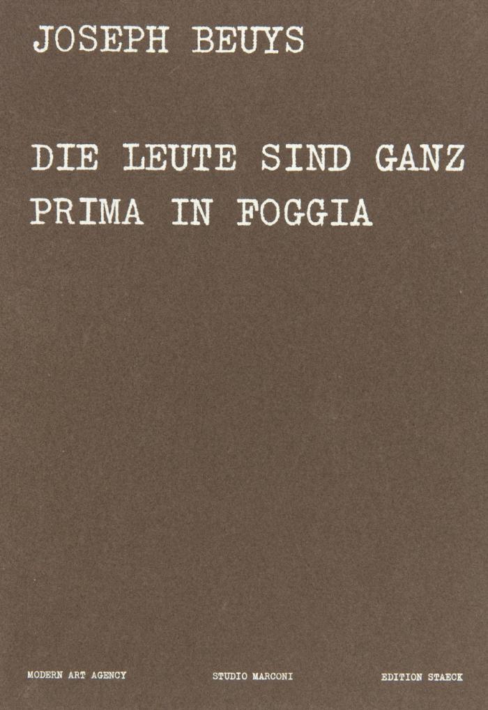 DIE LEUTE SIND GANZ PRIMA IN FOGGIA  1974.