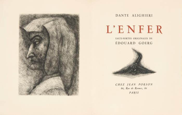 L'Enfer. Eaux-fortes originales de Edouard Goerg. Trad de l'italien pa L. Espinasse-Mongenet. 2 Bde.