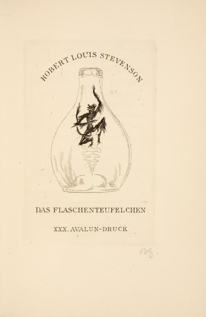 Das Flaschenteufelchen. Übertragen von Heinrich Conrad.