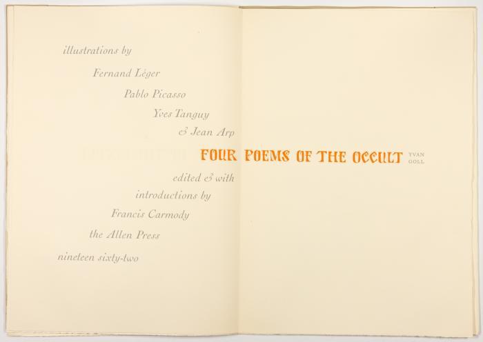 Four poems of the occult.