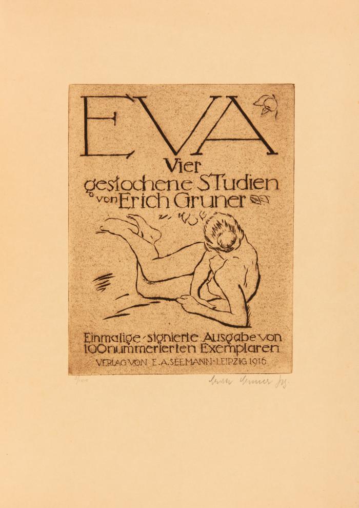 Eva. Vier gestochene Studien.