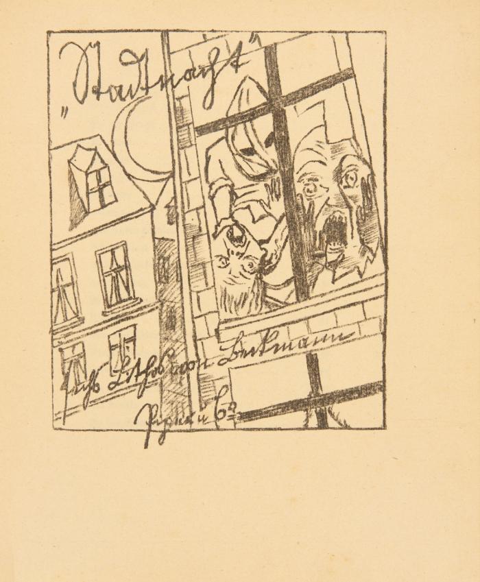 Stadtnacht. Sieben Lithographien von Max Beckmann zu Gedichten von Lili von Braunbehrens.
