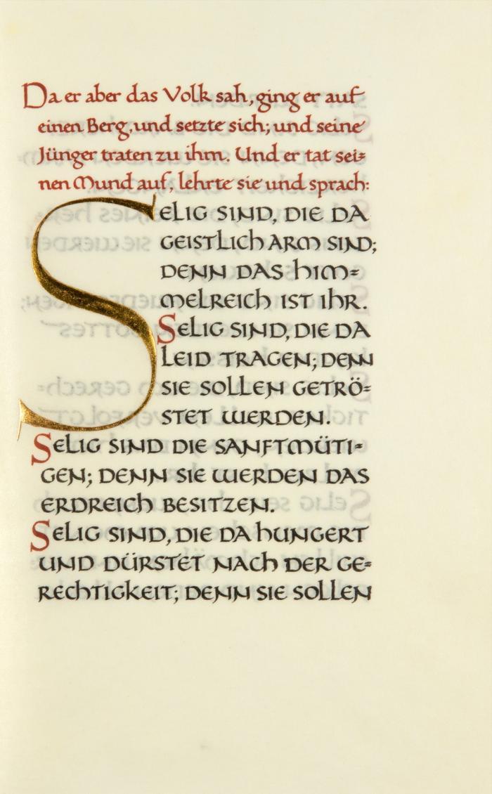 Die Bergpredigt Jesu Christi. Übersetzt von Martin Luther.