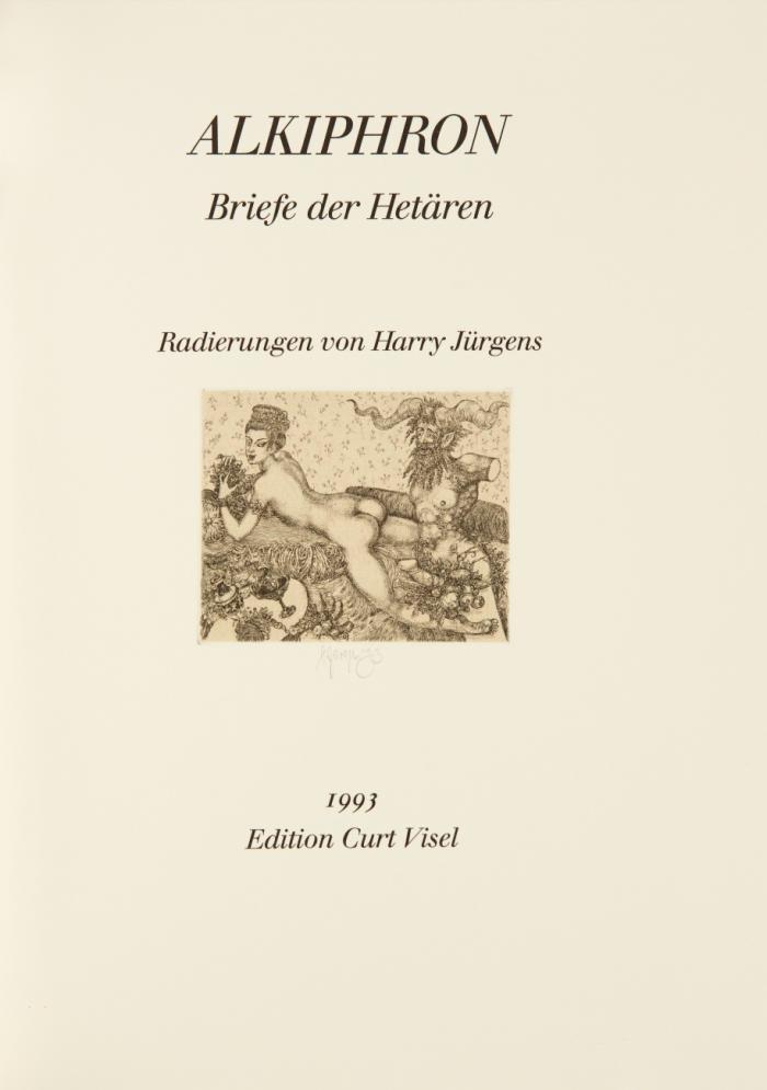 Alkiphron. Briefe der Hetären.