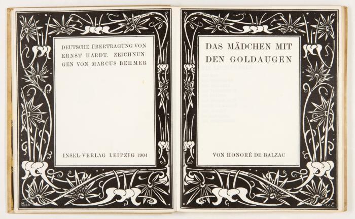 Das Mädchen mit den Goldaugen. Deutsche Übertragung von Ernst Hardt.