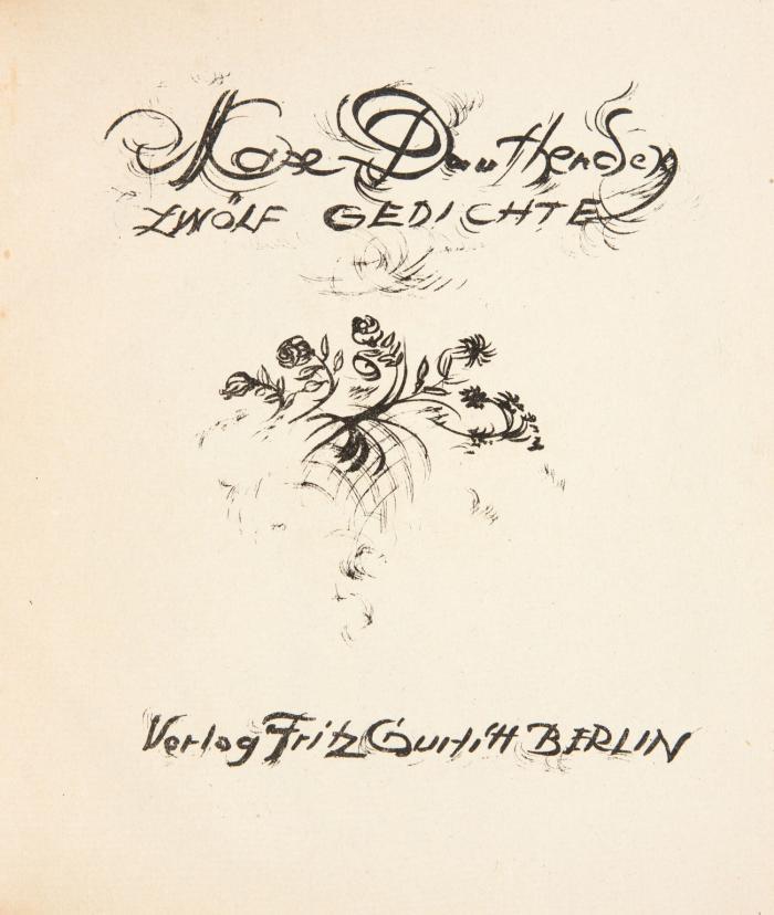Zwölf Gedichte. Dritter Band der Sammlung 