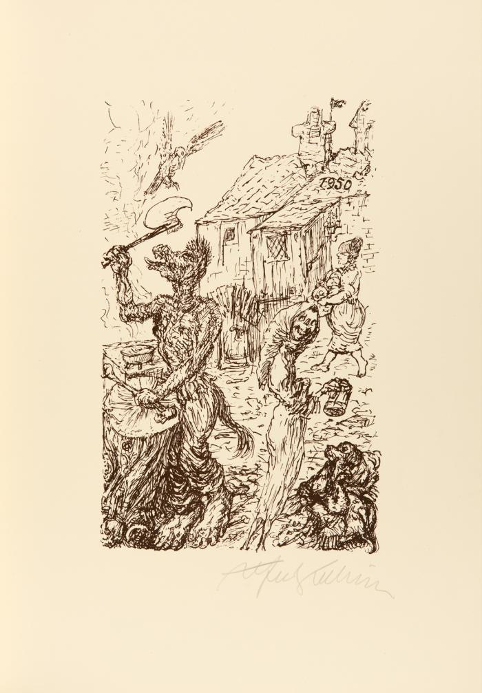 Alfred Kubin: Variationen zu Arthur Honegger Der Totentanz. Dichtung von Paul Claudel. Deutsche Fassung von Hans Reinhart.