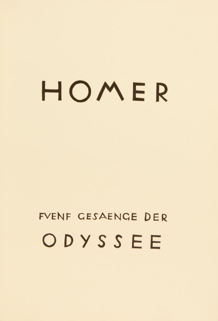 Fuenf Gesaenge der Odyssee.