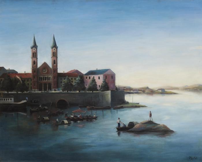 OHNE TITEL (STADT AM FLUSS)