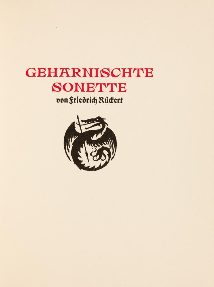 Geharnischte Sonette.