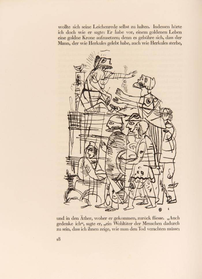 Auszug  aus Lucians Nachrichten vom Tode des Peregrinus.
