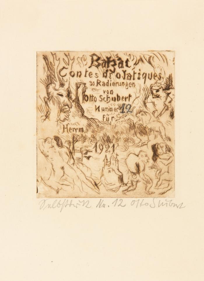 Balzac. Contes drolatiques. 30 Radierungen von Otto Schubert.