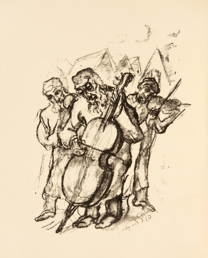 2 Bücher illustriert von Jacob Steinhardt. Musikalische Novellen, dazu: Auge des Juden.