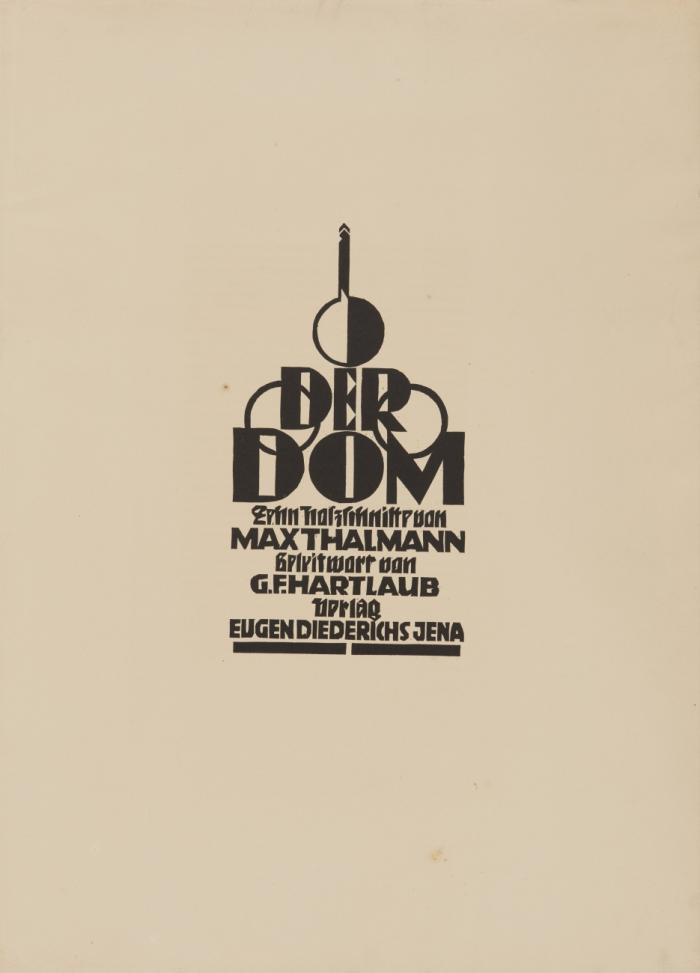 Max Thalmann: Der Dom. Zehn Holzschnitte. Geleitwort von G. F. Hartlaub.