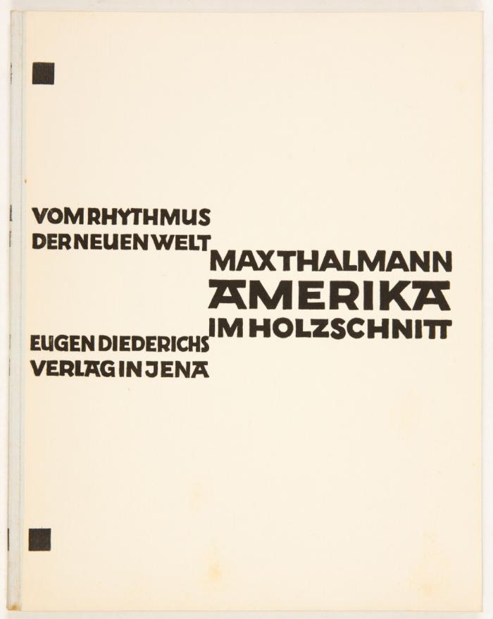 Vom Rhythmus der neuen Welt. / Amerika im Holzschnitt. Vorwort von Albert Talhoff.