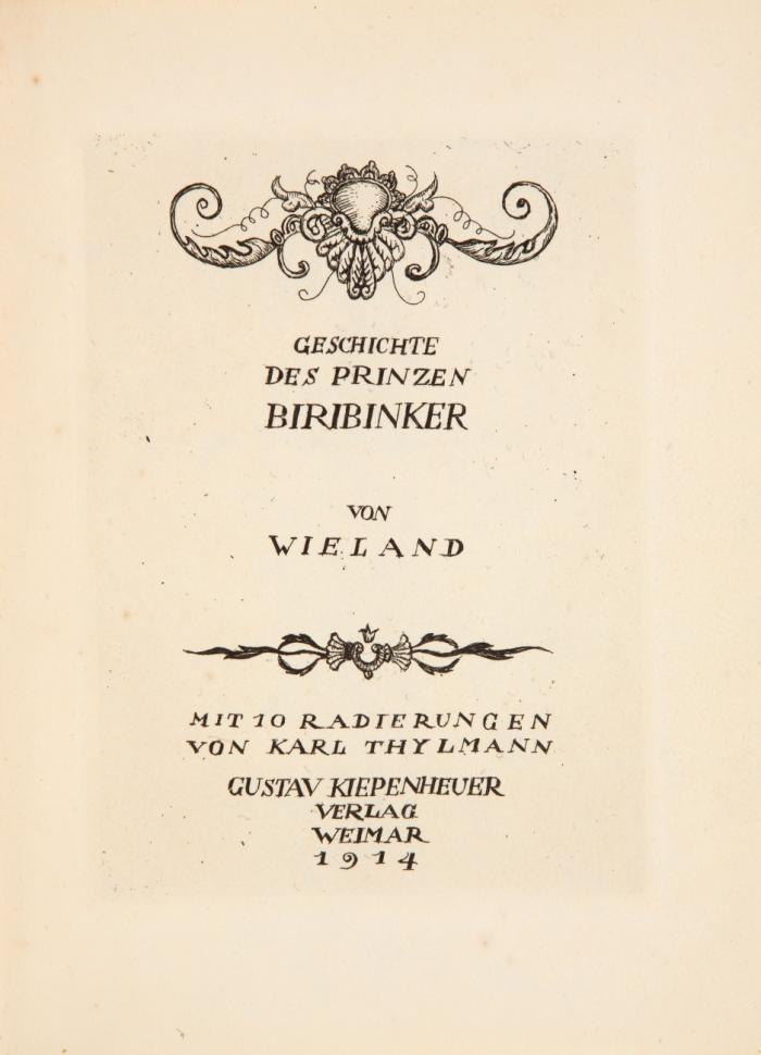 Geschichte des Prinzen Biribinker.