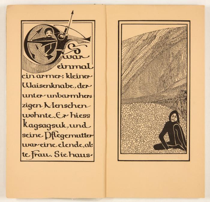 Die Geschichte von Kagsagsuk. (Ein Eskimo-Märchen). Erzählt von Hinrich Johannes Rink.Geschrieben und mit Bildern versehen von Charlotte Veit.