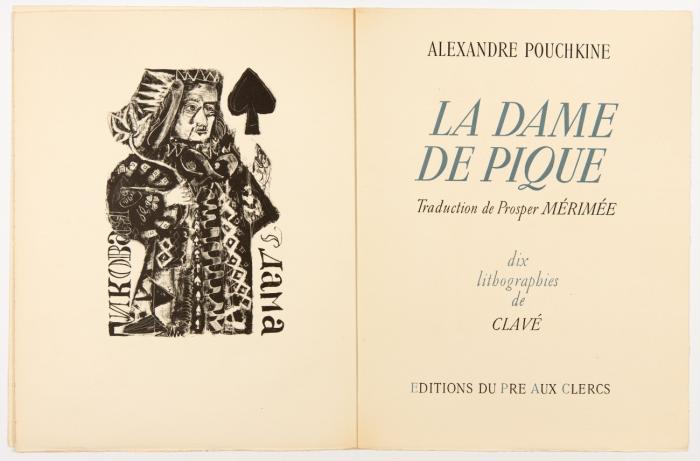 La Dame de Pique. Trad. de Prosper Merimée.