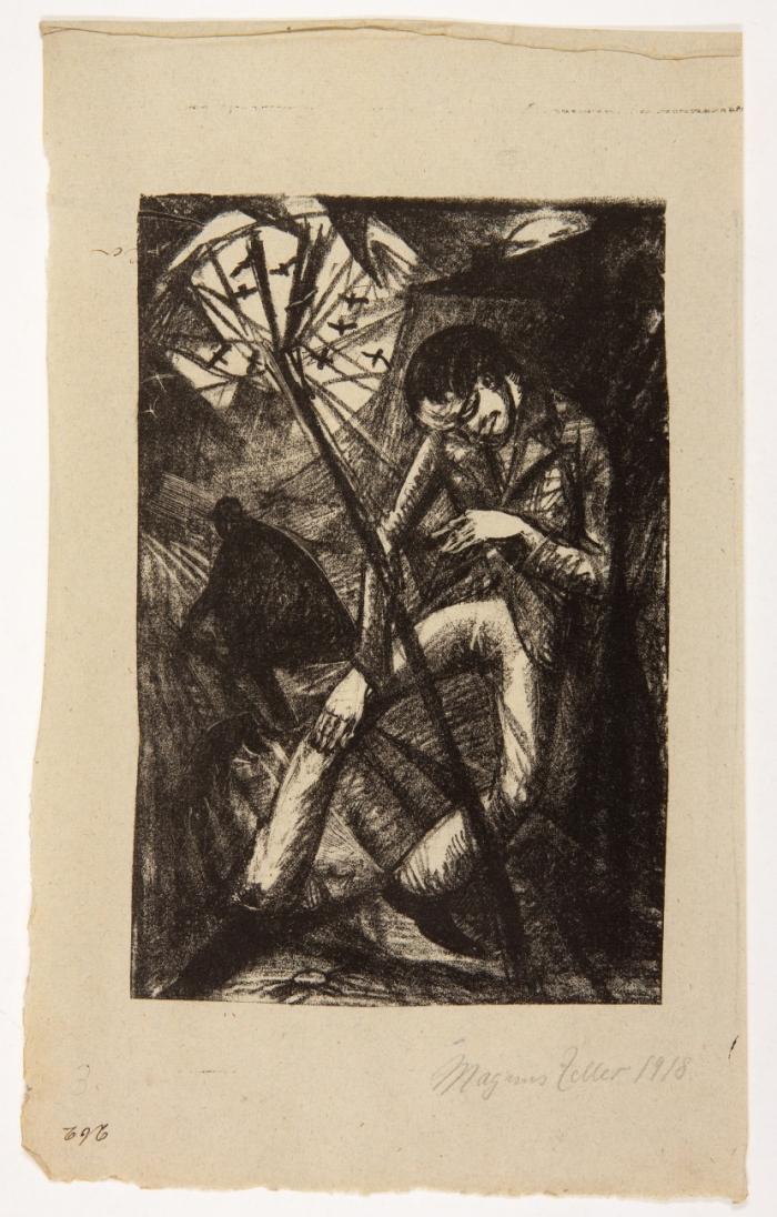 Entrückung und Aufruhr. Zwölf Gedichte (handschriftlich vervielfältigt)... zu zwölf Lithographien...nebst einem Brief als Vorwort und einem Nachwort 1920.