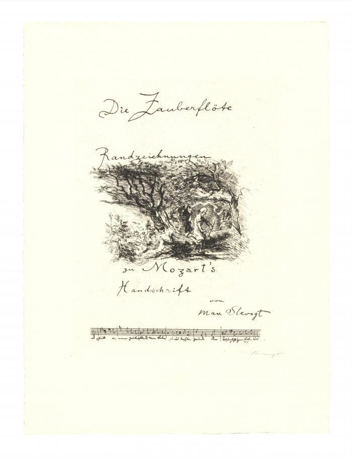 Randzeichnungen zu Mozarts Zauberflöte.