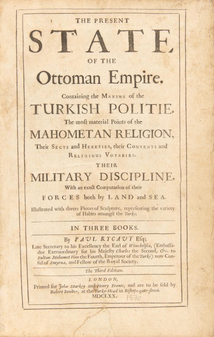 The present state of the Ottoman Empire.