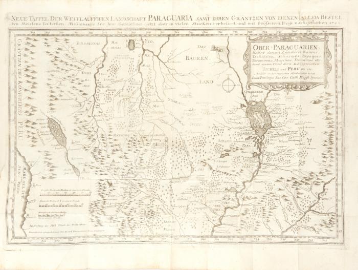 Allerhand so Lehr- als Geistreiche Brief, Schrifften und Reis-Beschreibungen, welche von denen Missionariis der Gesellschaft Jesu aus beyden Indien und andern über Meer gelegenen Ländern Seit An. 1642 bis auf das Jahr 1726 (... bis auf genwärtiges Jahr) in Europa angelangt seynd. Theils aus handschriftlichen Urkunden, theils aus denen französischen Lettres Edifiantes (und Nouveaux Memoires du Levant) verteutscht und zusammen getragen. Teile 1-16 (von 38) in 2 Bänden.