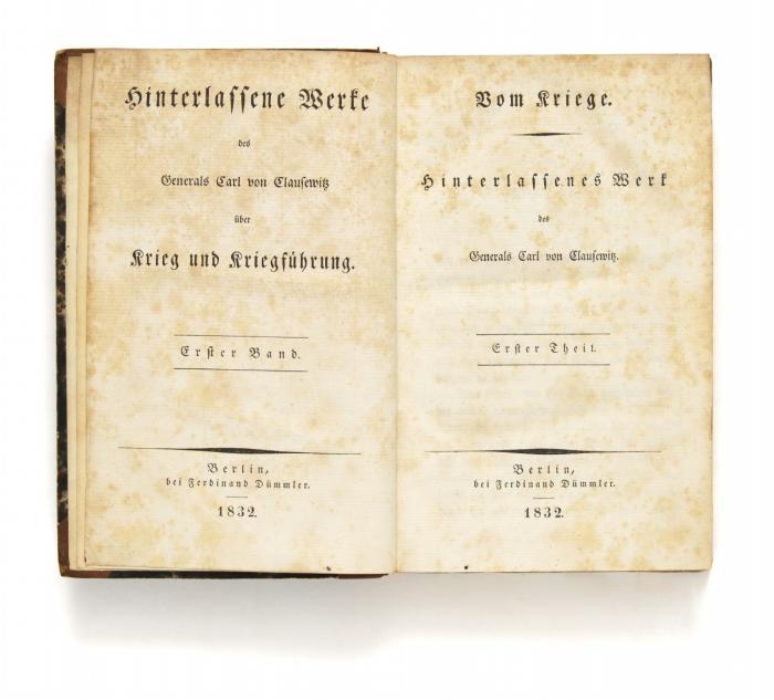 Hinterlassene Werke des Generals Carl von Clausewitz über Krieg und Kriegsführung. Bde. I-VII und IX - X (von 10) in 9 Bdn.