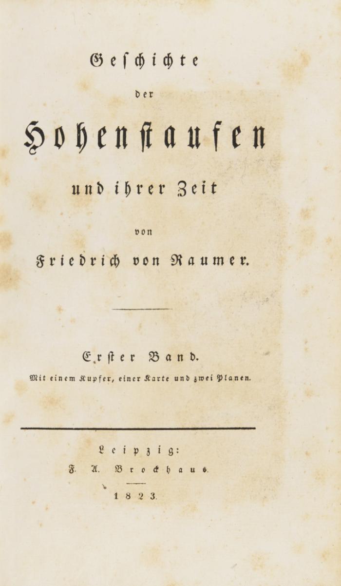 Geschichte der Hohenstaufen und ihrer Zeit. 6 Bde.