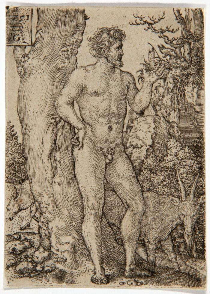 Adam mit Ziege. Eva mit Bär. 1551.
