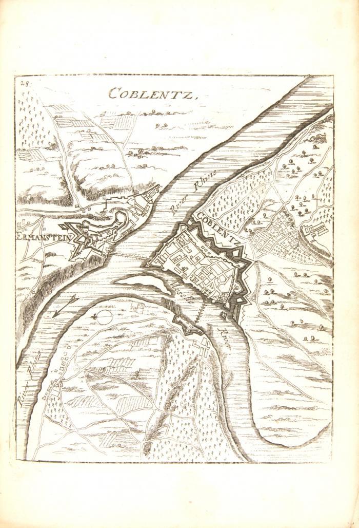 The draughts of the most remarkable fortified towns of Europe, in 44 copper plates with a geographical description. To which is prefix'd an introduction to military architecture or fortification.