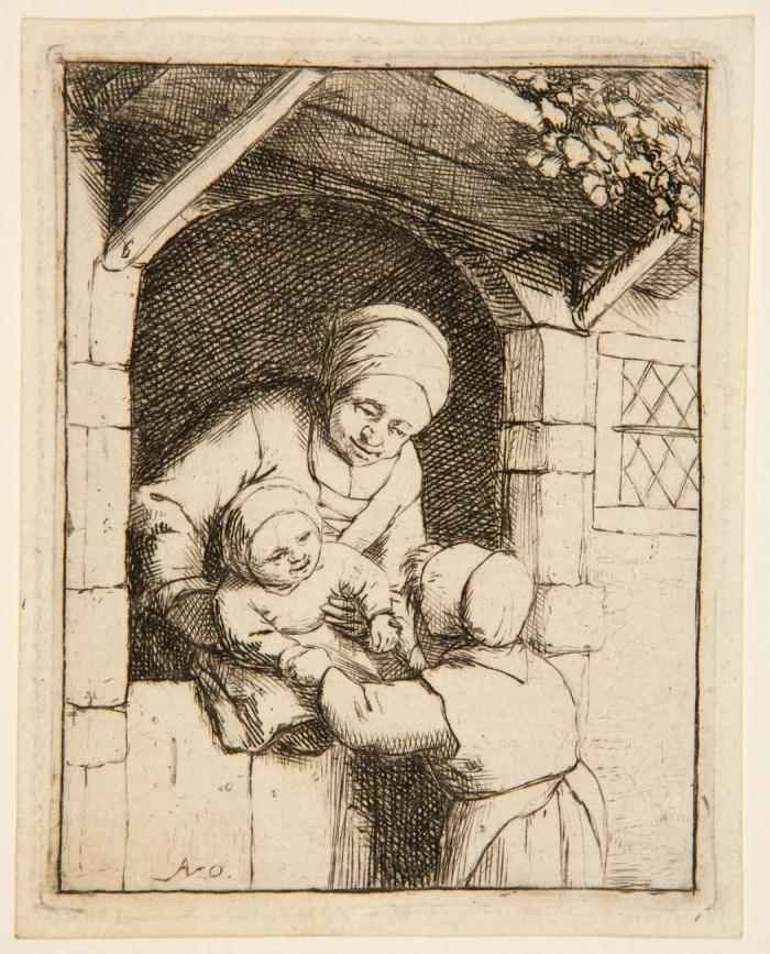 Die Mutter mit den beiden Kindern.
