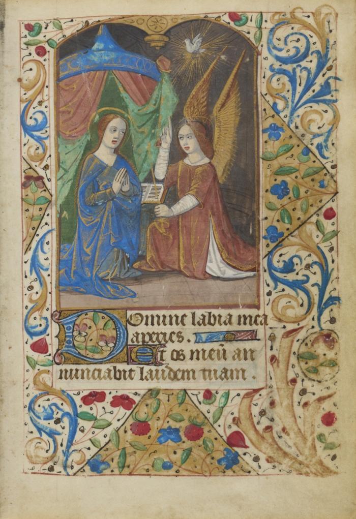 Horae B.M.V.  Lateinisches Stundenbuch.
Handschrift auf Pergament.
