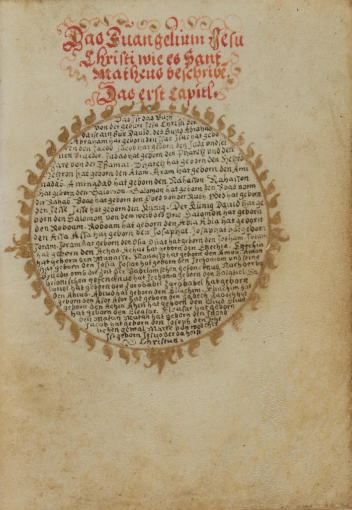 Ein kurz Andechtigs Betbuechlin beschriben durch mich Hieronymum Örtl Im 80. Jar da Ich In der gefencknis war. Deutsche Handschrift auf Pergament.