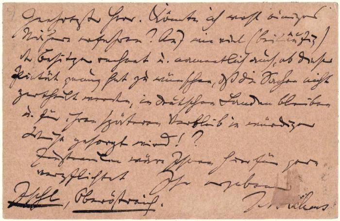 E. Postkarte m. U.;